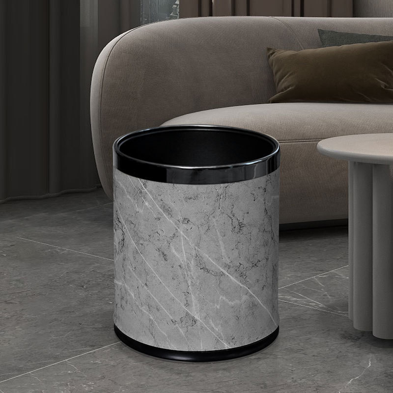 10L círculo negro-doble patrón de mármol gris de alta calidad