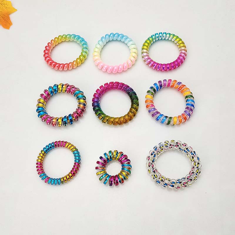 Cross-border Amazon invisible headband wholesale phone cord colored pearl hair tie hair accessories for women