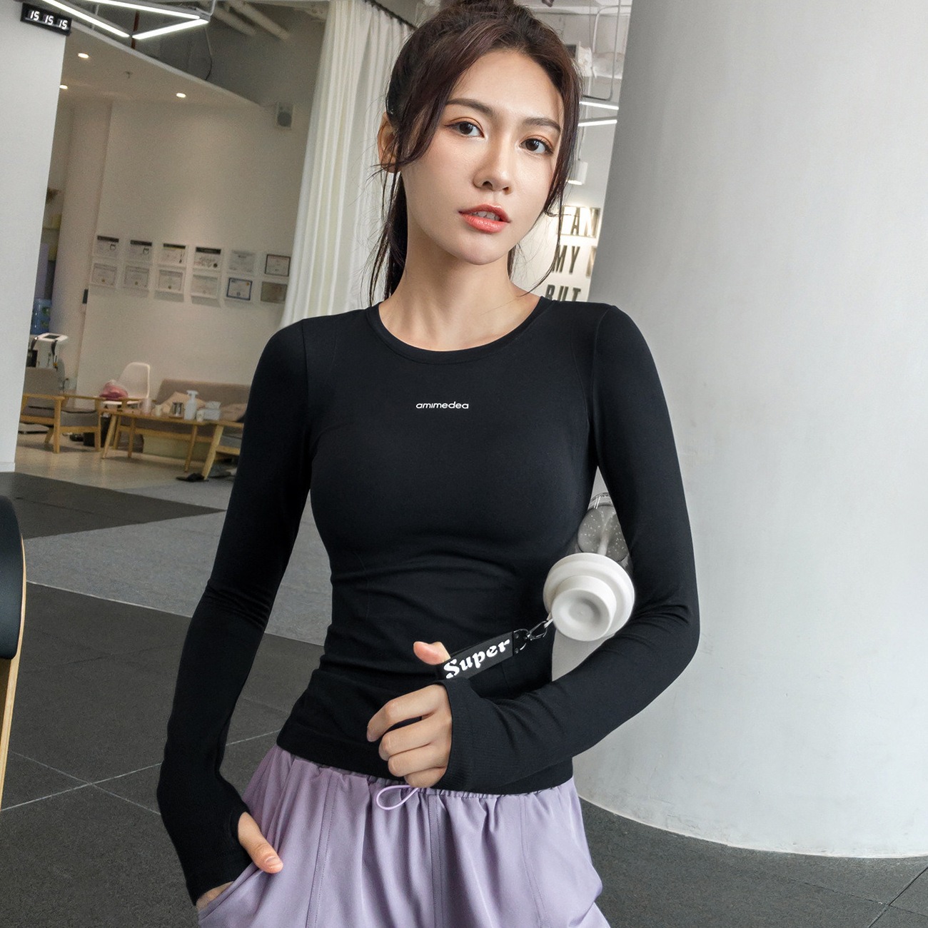Long-Sleeved Yoga Clothes 25 New Women's Tops Running Training Quick-Drying Clothes Slimming Look Bodysuit Sports T-Shirt Fitness Clothes