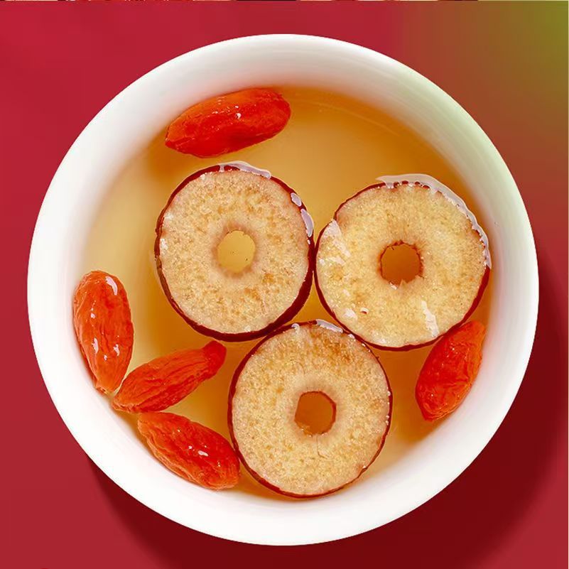 Dried Red Date Slices Hong Zao 250g Jar Seedless Jujube Rings for Tea and Cooking preparation