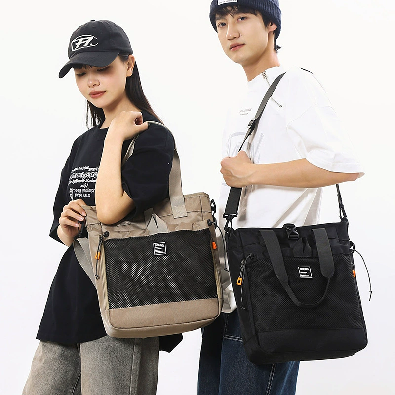 Capacious shoulder bag, study bag, one-shoulder bag for leisure