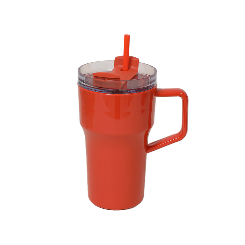 Fábrica directa para el nuevo 22oz taza de automóvil de plástico con mango de taza de agua portátil cariñosa taza de paja