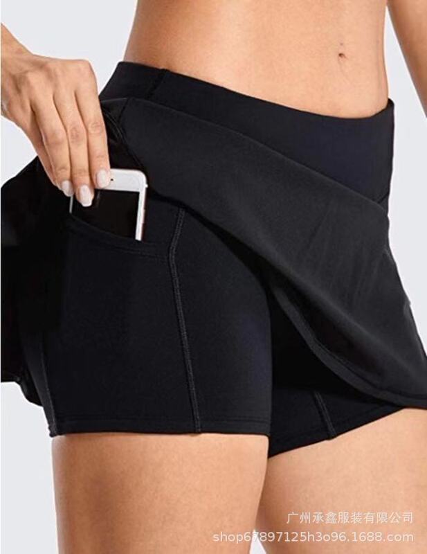 Women's Pleated Tennis Skirt with Pocket Shorts Sports Golf Skirt Sportswear Running Workout Skirt