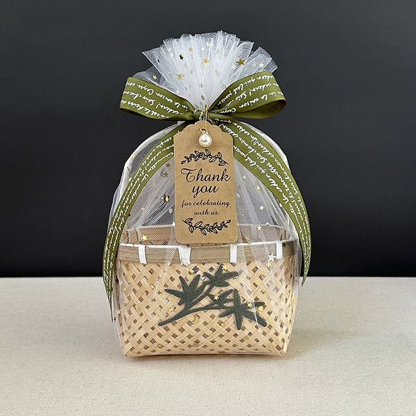 [Bamboo Rhythm] Rectangular Basket + Star Yarn + Streamers