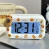 White alarm clock, full-body capybara, stickers, battery