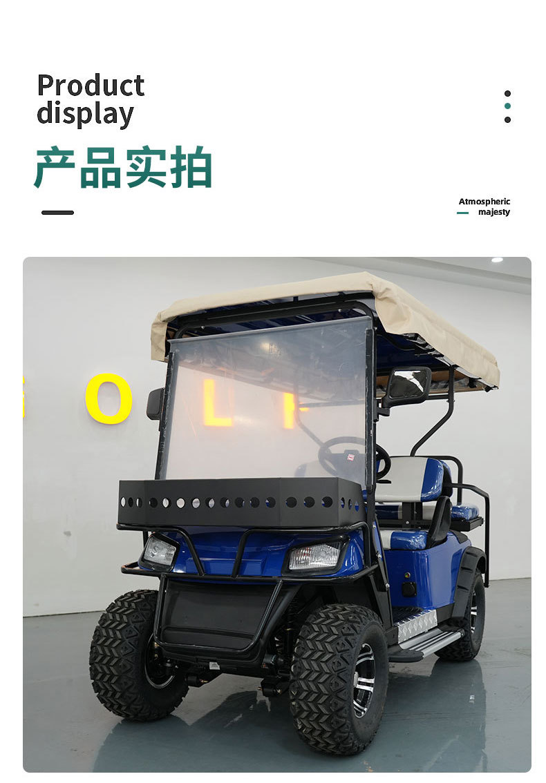Golf Carts for Export to Tourist Attractions, Parks, Hotels, Airports; 4-Seater Electric Shuttle Vehicles; Electric Sightseeing Vehicles