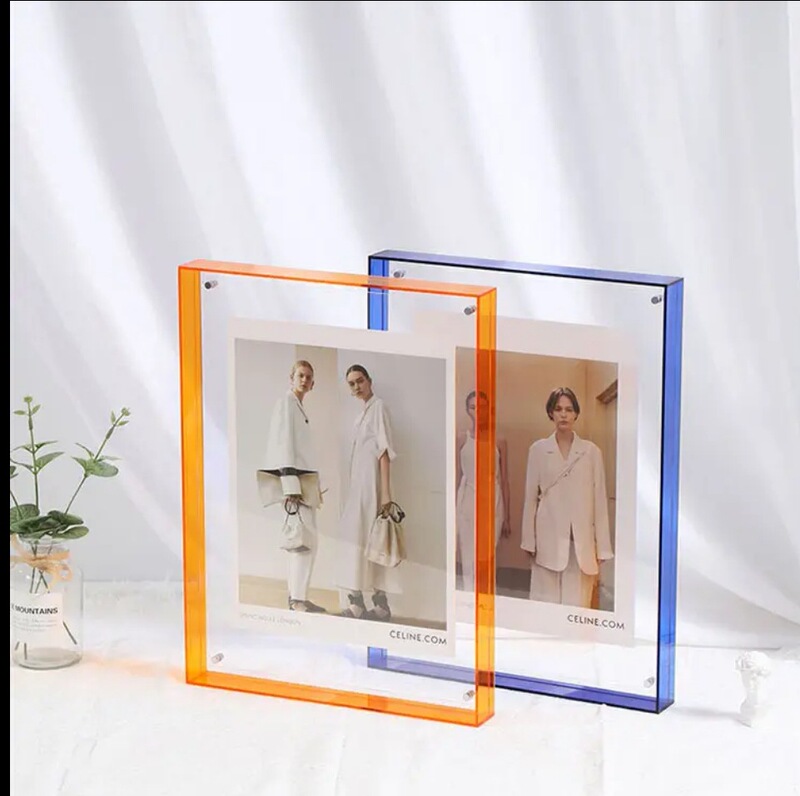 Clear Acrylic Poster Stand Colorful Photo Frame Display Stand Wall Decor Wedding Picture Frame