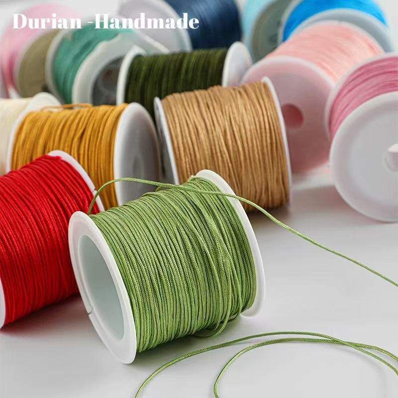 72호 옥실 0.8mm 손으로 짠 로프 구슬 실 손으로 짠 목걸이 핸드 로프 레드 실 중국어 매듭 diy 재료