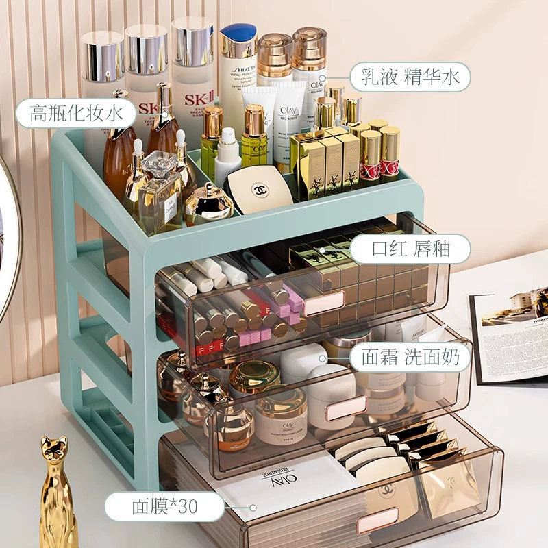 Емкая пластиковая столовая мебель для dressing table, коробка для хранения