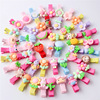 Cute children's hair accessory, multicoloured resin flower-shaped, cartoon hairgrip, hairpins, Korean style