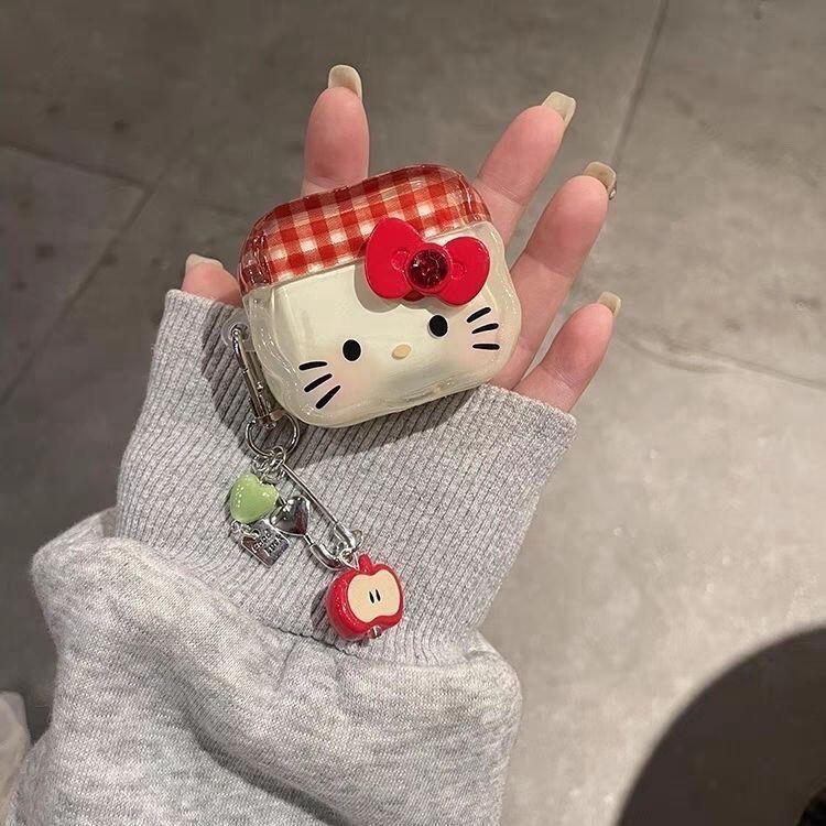 Plaid Bow Katie Suitable for Airpodspro3 Protective Case Apple 4Th Generation 2 Wireless Bluetooth Headphone Case Plaid Bow Katie Suitable for Airpodspro3 Protective Case Apple 4Th Generation 2 Wireless Bluetooth Headphone Case