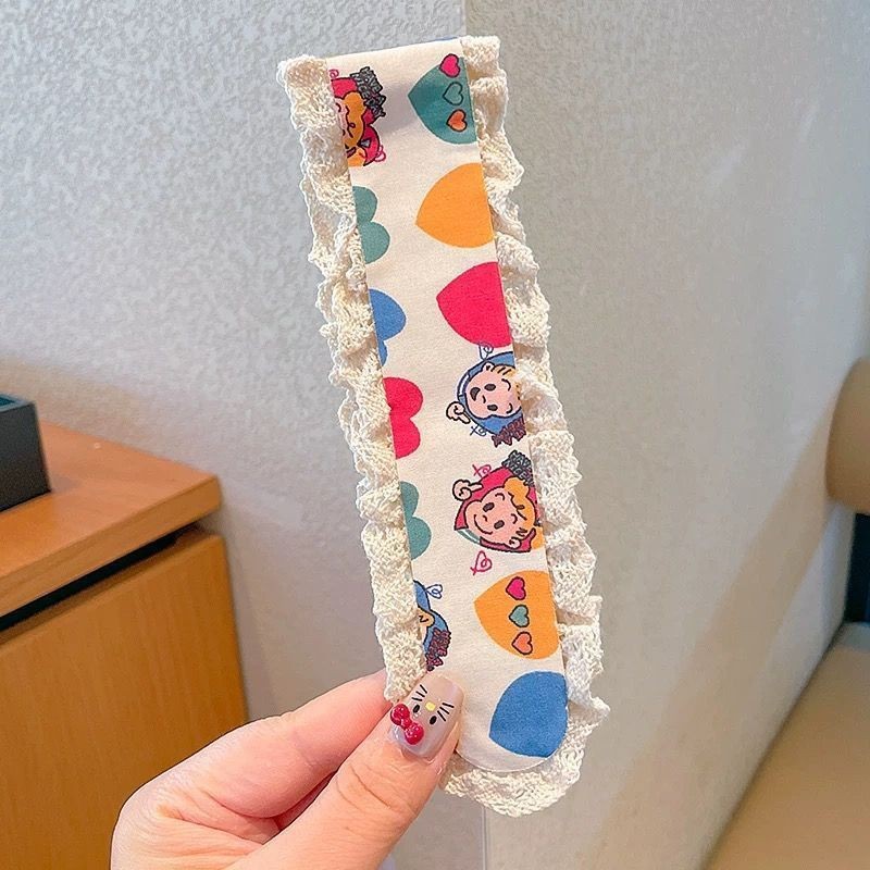 Otoño e invierno Sen correa de cabello de punto de acabado de cabello de atmósfera velcro estilo coreano pastílico flores trenzadas correa de cabello para mujeres