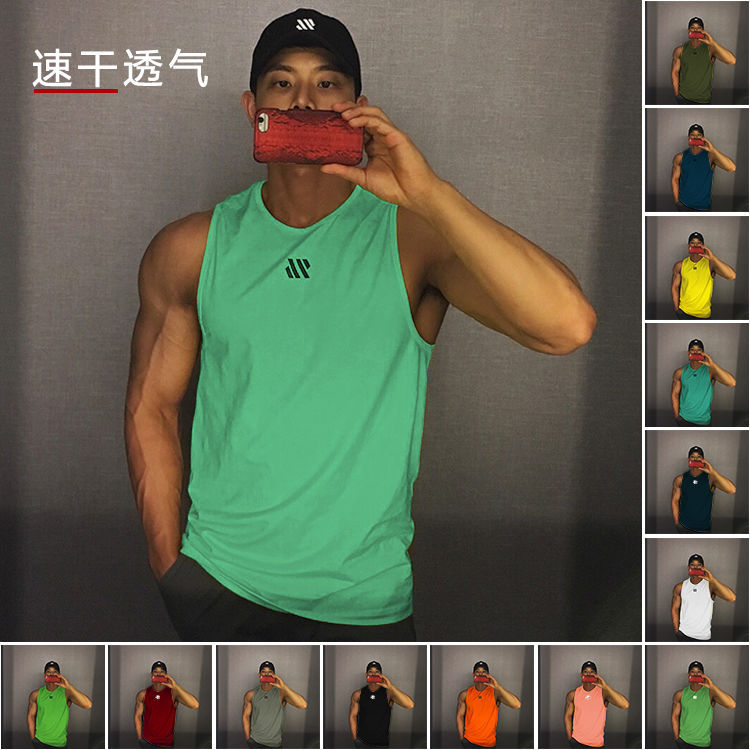 Socios de verano sin mangas chaleco de secado rápido hombre entrenamiento transpirable mostrando camisetas deportivas musculares comercio exterior al por mayor