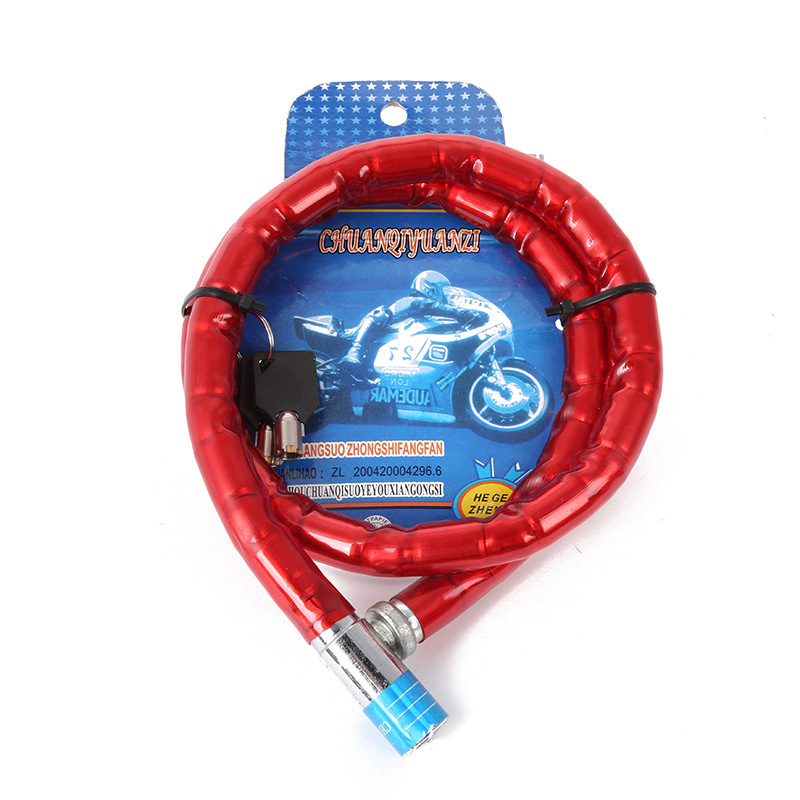 Cadena de bloqueo de bicicleta de montaña de alambre de bloqueo de la motocicleta eléctrica antirrobo Bloqueo de montar accesorios de equipo fábrica al por mayor