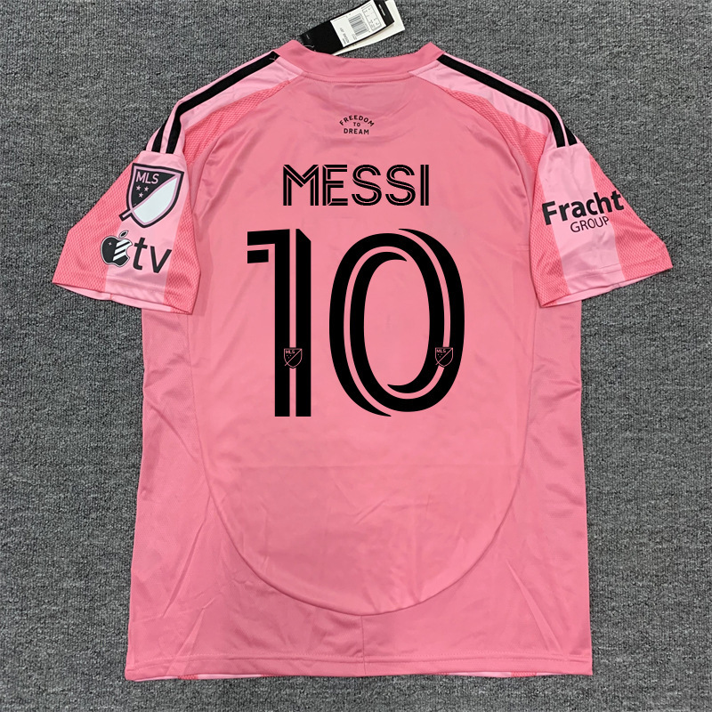 25-26 新しいマイアミ インターナショナル ジャージ ホーム ピンク No.10 メッシ No.9 スゥアレス サッカー ユニフォーム|undefined