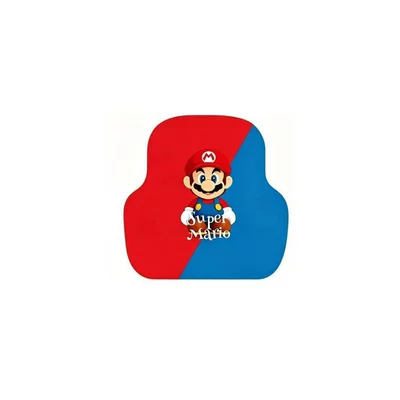 Versatile Silk Loop Car Interior: Avtomobil döşəmə paspasları - red-and-blue-contrasting-mario-single-rear-row-silk-loop-5050cm
