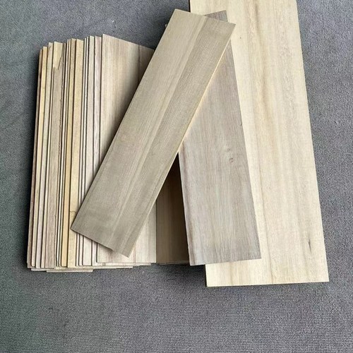 Paulownia slices thin wood slices Paulownia wood board decoration decoration board Paulownia wood slices DIY building model airplane model material
