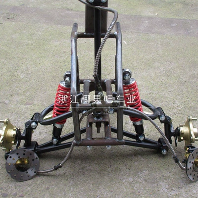 Motorcycle frame modified inverted three-wheeler front
