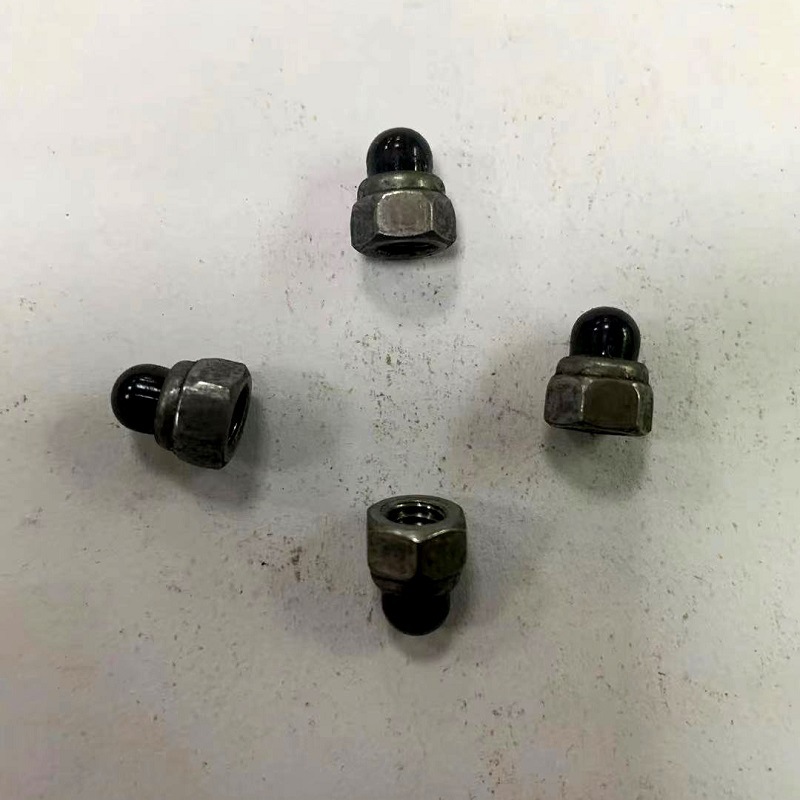 实体厂家供应黑色尼龙胶盖 组合袋帽 盖型螺母M5*P0.8*8*10.5高