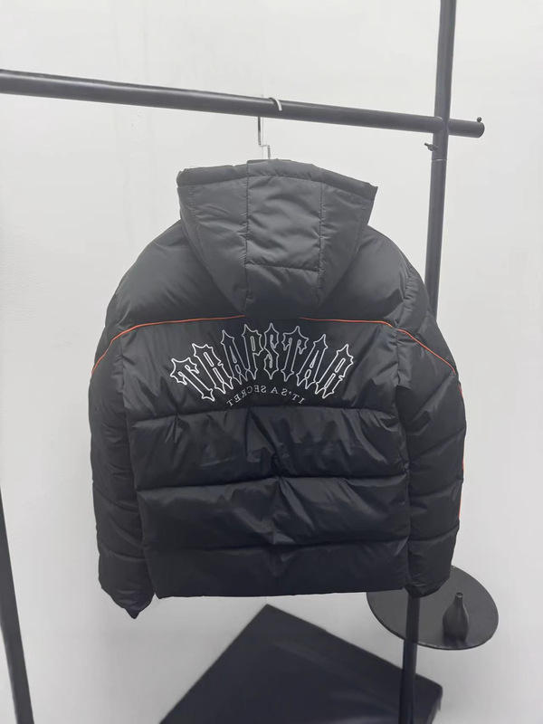 跨境外贸TRAPSTAR冬季加厚防风防水男士复古潮牌刺绣拉筋连帽棉服|undefined