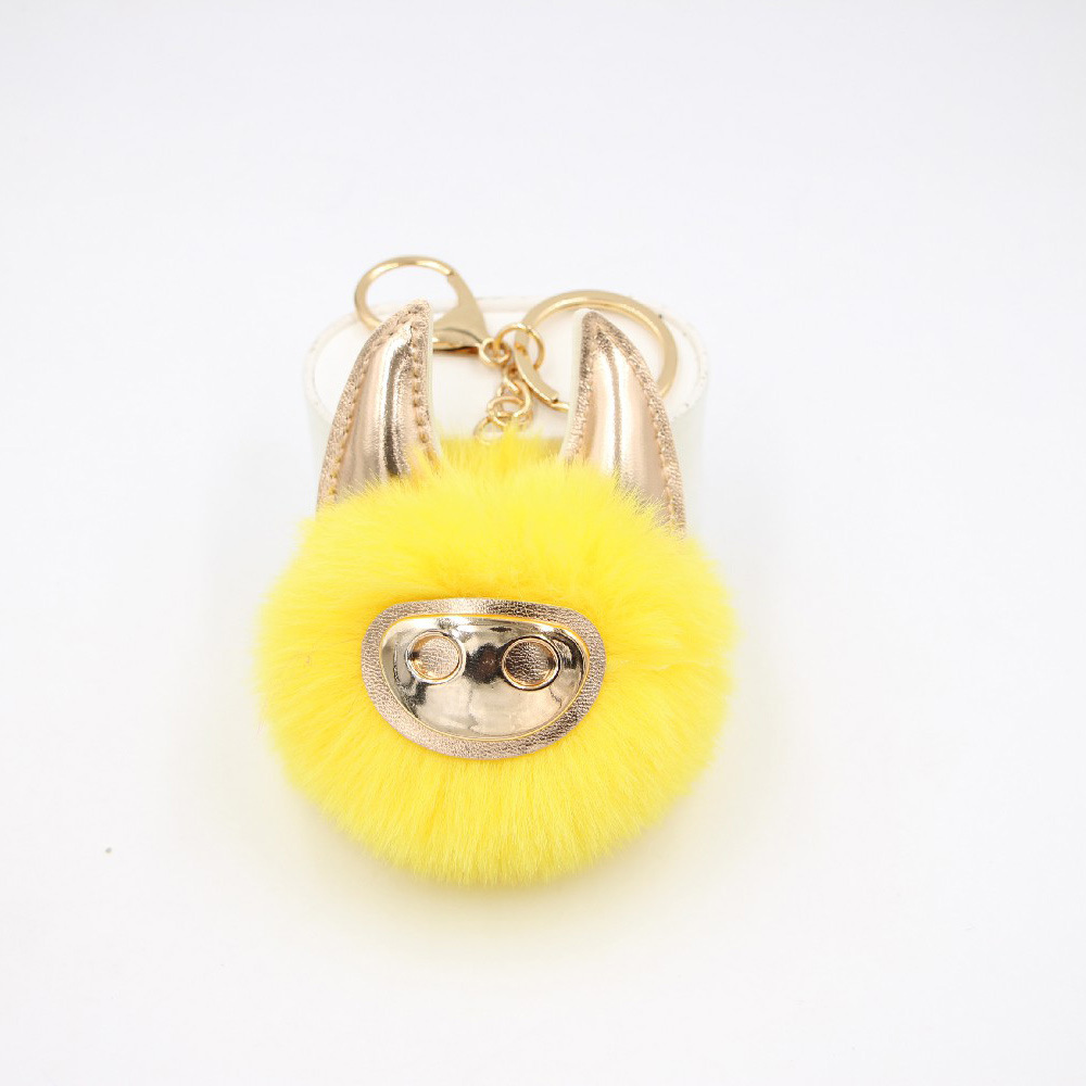 New Shiny Cute Piggy Plush Ball Bag Accessories Pendant Keychain Plush Ball Pendant display picture 10