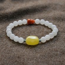 和田玉手串8mm单圈DIY女款南红葫芦蜜蜡随型配饰多宝手饰饰品