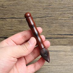 雷擊棗木文昌筆掛件手把件把玩吊墜道家法器隨身配飾老料深色精雕