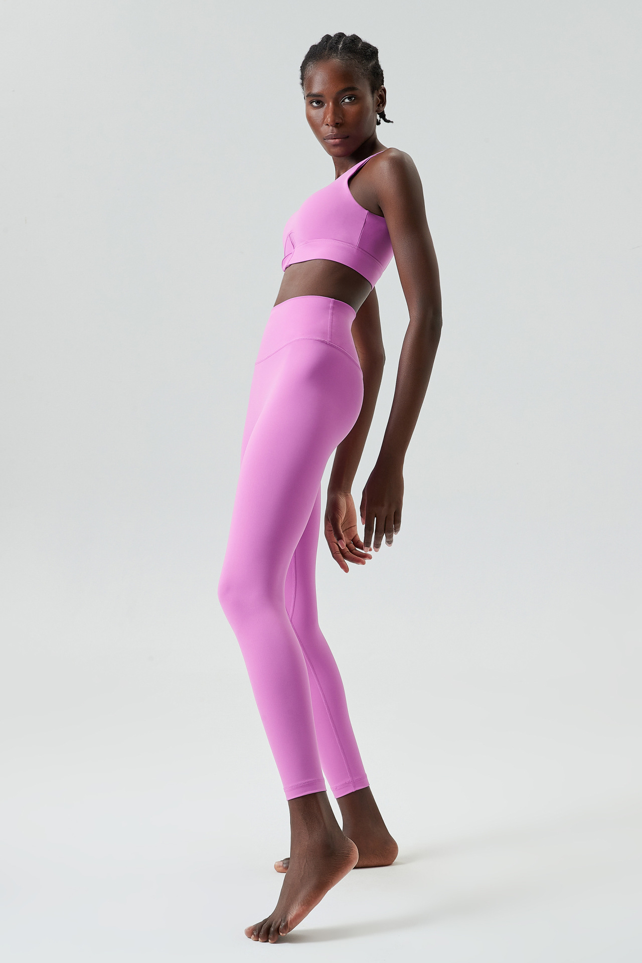 Simple Style Sport Style Solid Color Nylon U Neck Tracksuit Racerback Tank Tops Skinny Pants display picture 6