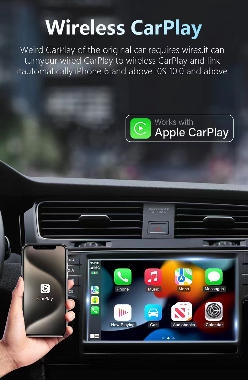 Wired to Wireless Carplay Box, Wireless Box, Android Auto Wireless Car Video Box