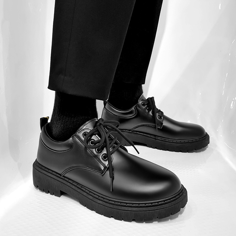 Otoño nuevos zapatos de cuero hombre casual zapatos de derby vestido de negocios boda novio pies anchos trajes de estilo de puerto zapatos de moda