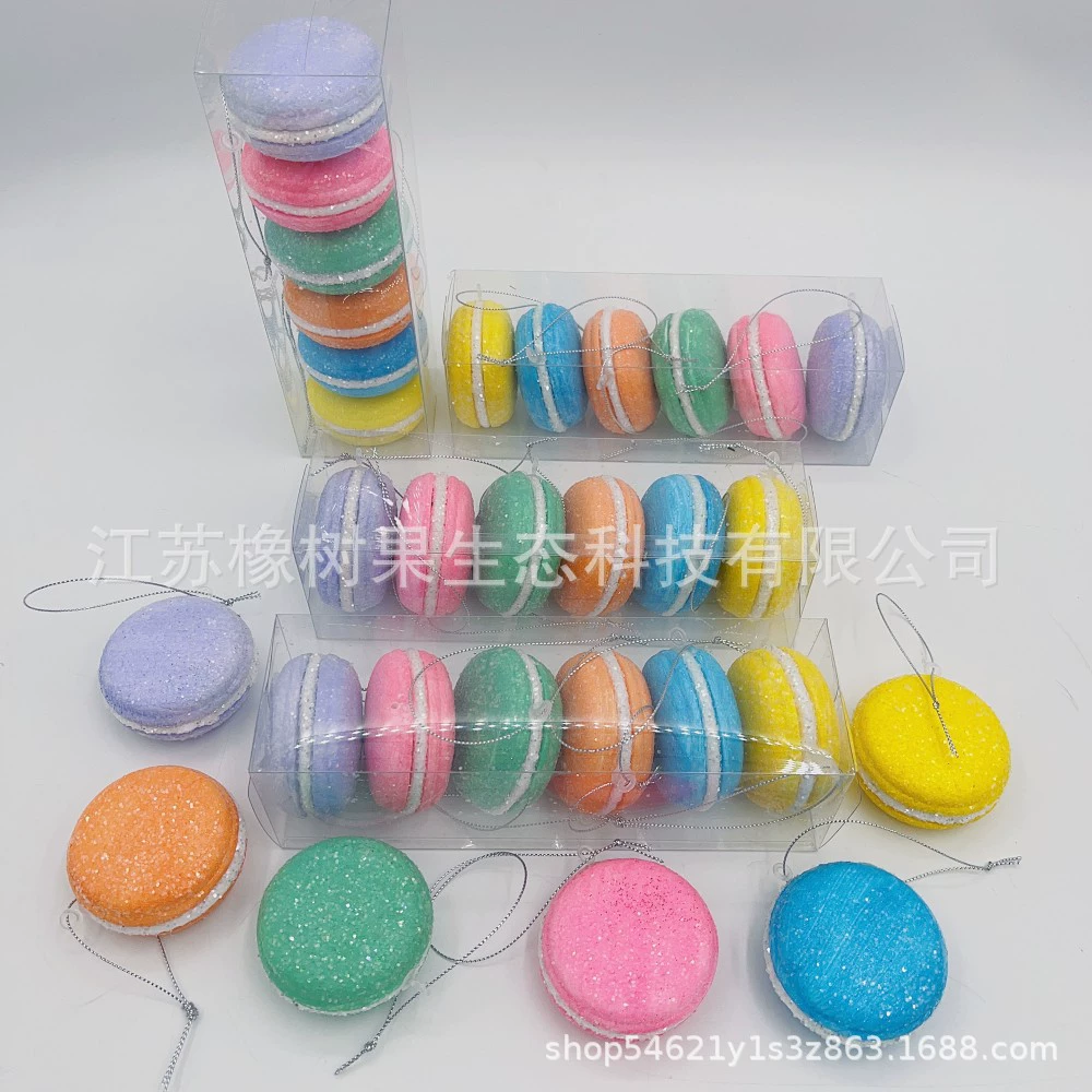 Трансграничный Новый рождественский Макаронный торт 6*6*3 см, торговый центр, магазин, праздничные украшения, поставки