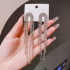 Silver needle, fashionable earrings, silver 925 sample, Korean style, city style, European style, simple and elegant design