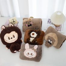 源头厂家新款充电热水袋带毛绒玩具可拆洗暖手宝双插手电热宝批发