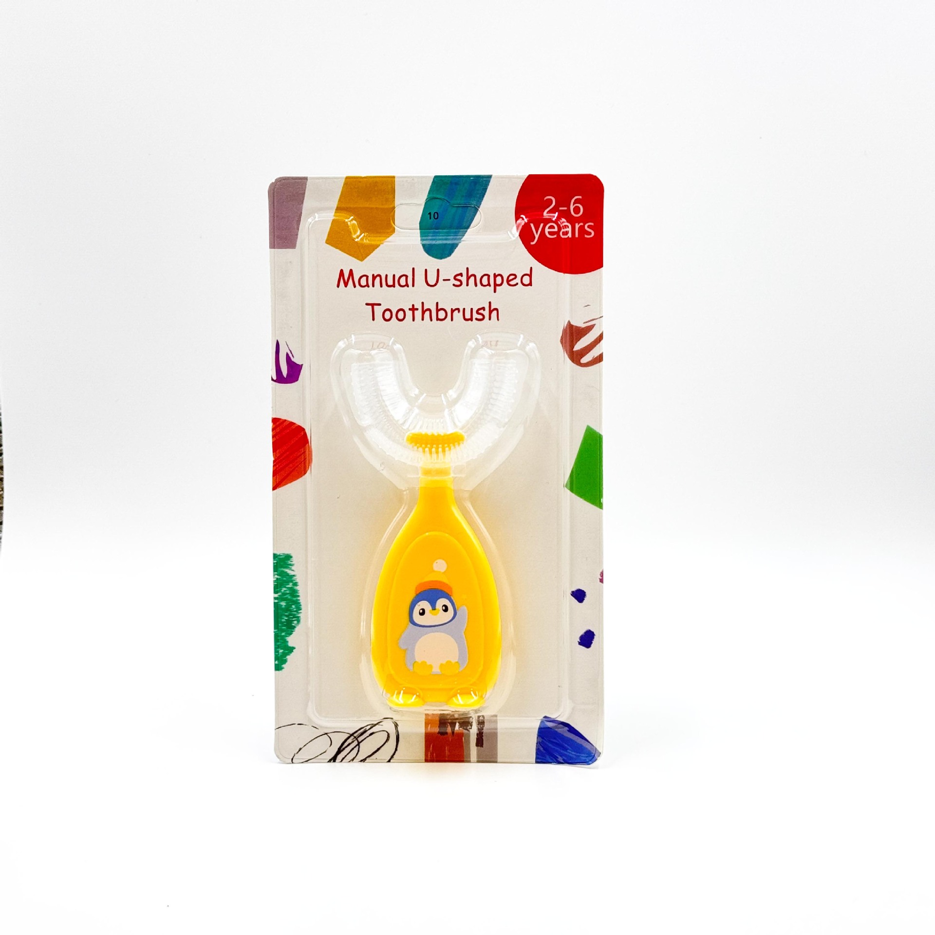 Inglés tarjeta de nuevo manual infantil cepillo de dientes en forma de U cepillo de dientes de silicona bebé boca en boca cepillo de limpieza oral al por mayor