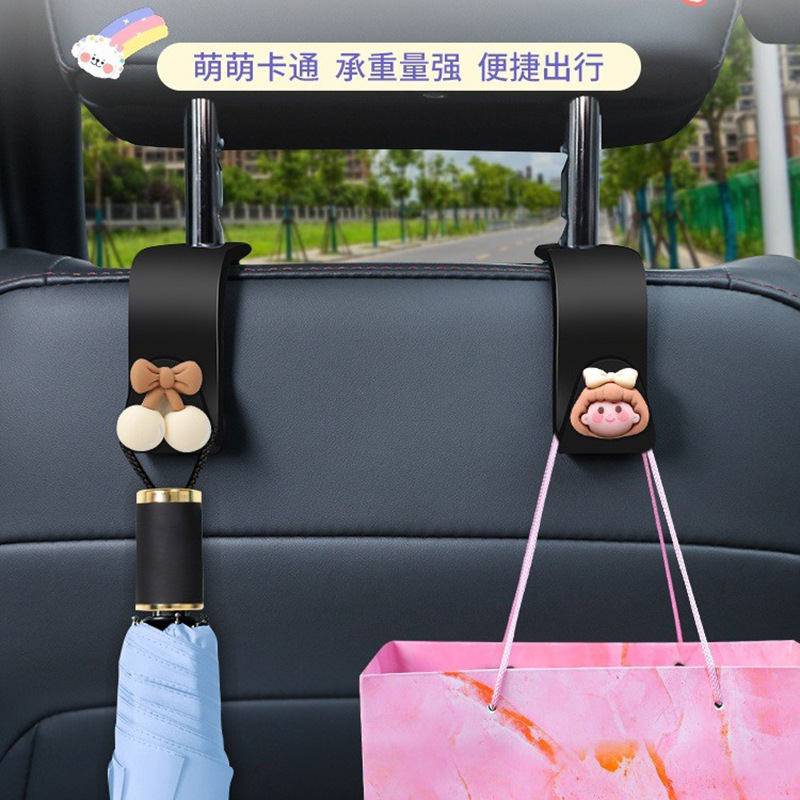 Gancho trasero del automóvil Gancho del respaldo del asiento Gancho multifuncional del automóvil del automóvil Gancho pequeño del automóvil Gancho del asiento de dibujos animados