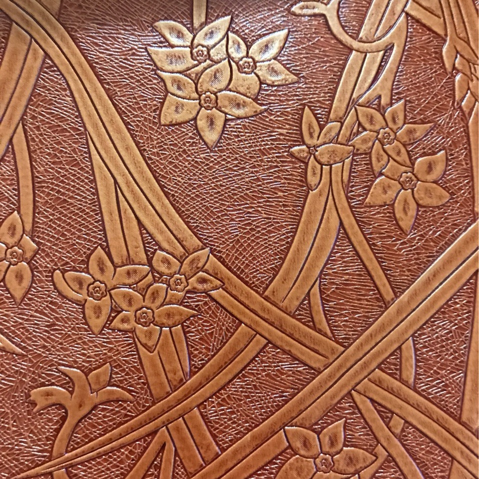 桌布台布用装饰皮料烫金印花PVC人造革 室内装饰皮革