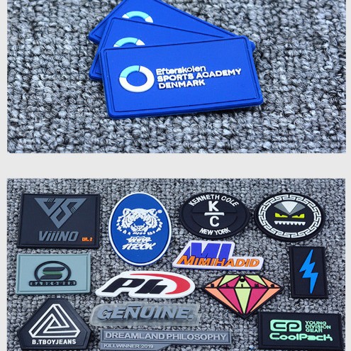 pvc胶章滴胶硅胶商标软胶标牌滴塑箱包商标背包校服logo橡胶牌