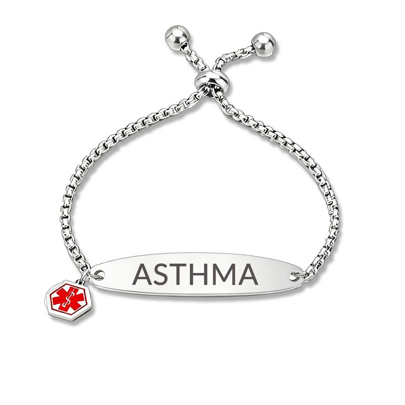 Stainless Steel Lettering Bracelet Adjustable Pull Chain Medical Logo Pendant Bracelet Stainless Steel Medical Symbol Bracelet