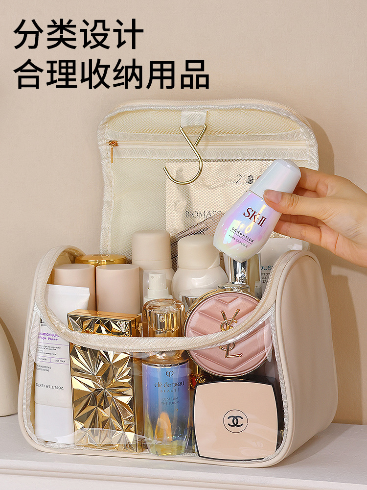 Bolsa de lavado de gancho de viaje bolsa de cosméticos de lavado Portátil Bolsa de almacenamiento portátil de gran capacidad para mujeres bolsa de almacenamiento de lavado y cuidado