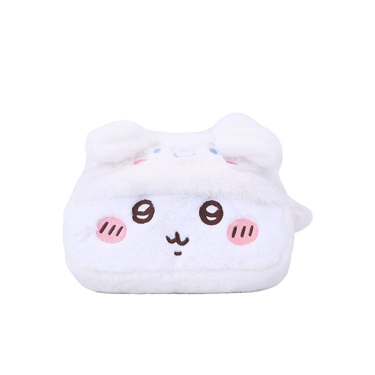 Bolsa de pelusa Usachi Gyi pequeña bolsa de mano de peluche de ocho bolsas lindas ins de gran capacidad agarrar muñeca bolsa de almacenamiento