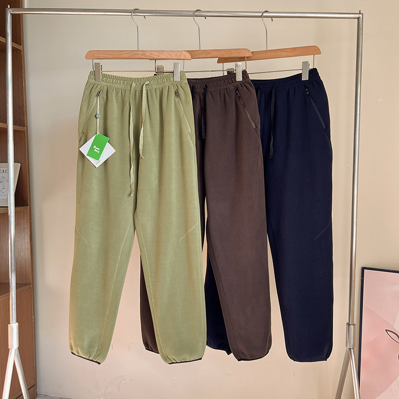 25 Heavy-Duty Back Pocket Small Logo Embroidery Elastic High-Waist Drawstring Soft Fleece Jogger Sweatpants Women's Casual Pants 25 Heavy-Duty Back Pocket Small Logo Embroidery Elastic High-Waist Drawstring Soft Fleece Jogger Sweatpants Women's Casual Pants