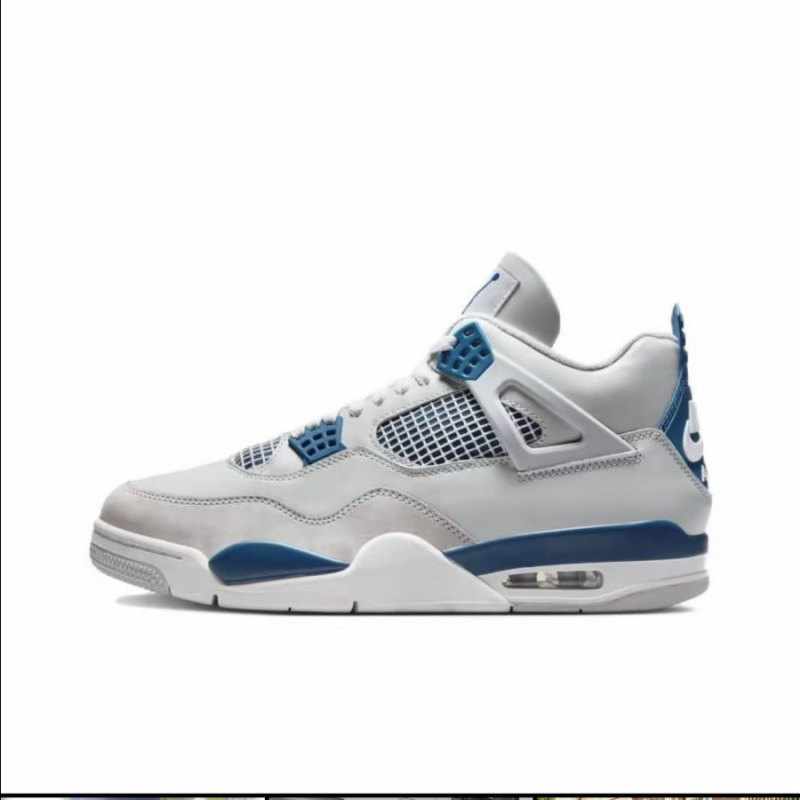 Zapatos de baloncesto de cuero de vaca original puros Pitian AJ4 zapatos antiderrapante retro zapatos de cuero de cabeza zapatos de hombre y mujer