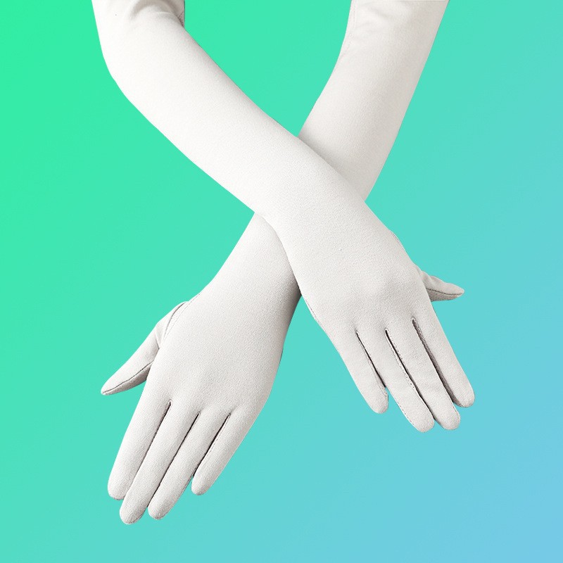 Guantes de protección solar verano alargado protección del brazo verano de las mujeres protección UV manga larga de hielo para mujer
