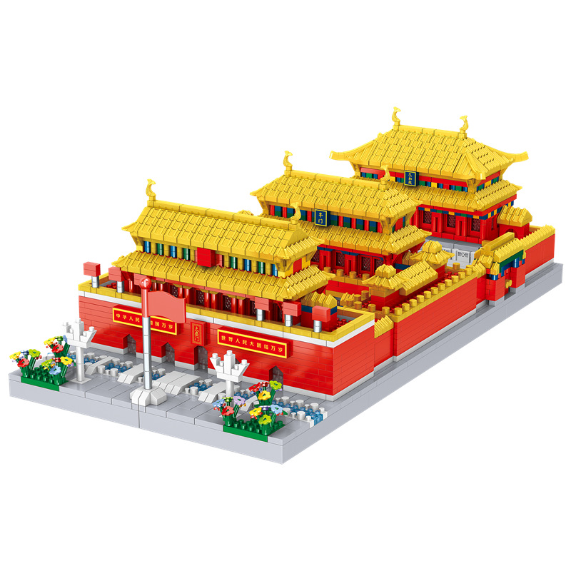 Zhegao LZ8274 Ciudad Prohibida microdiamantes pequeñas partículas casuales mosaico de bloques de construcción regalo creativo juguetes para niñas