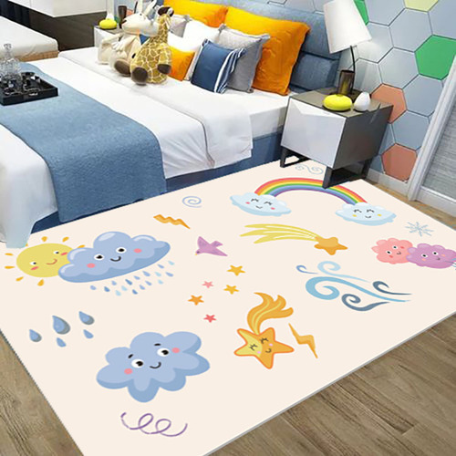 Cartoon Bear Bedroom Bedside Blanket Children's Room Full Cover Baby Crawling Game Mat Living Room Decorative Carpet Wholesale