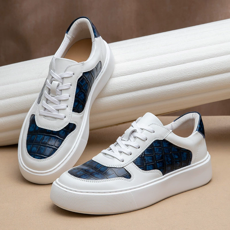 Европейский вокзал первый слой кожаной обуви повседневная мужская обувь новая модная легкая белая обувь