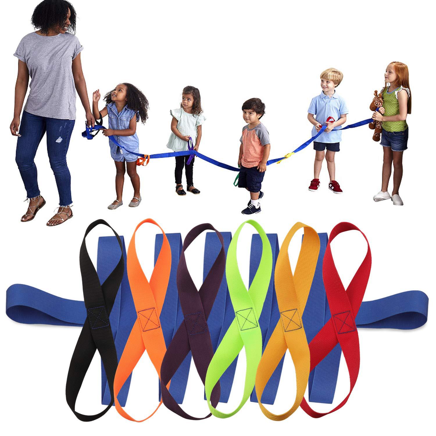 Kindergarten group traction rope, multi-person anti-lost rope for kindergartens, outdoor multi-person hand-held traction strap for kindergartens