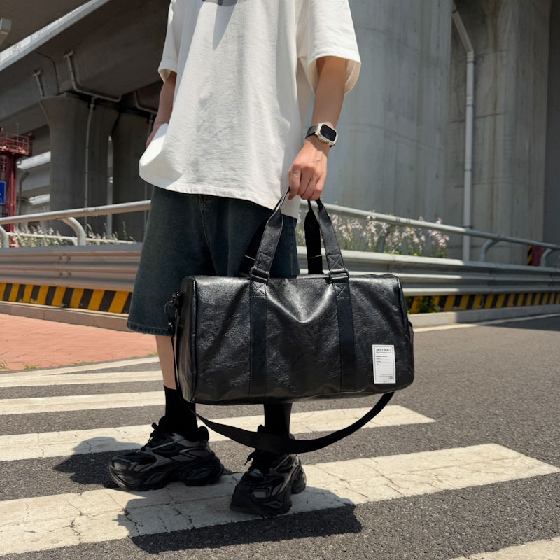 Retro-style trendy handbag for short trips, business trips, and travel, with separate shoe compartment, luggage bag, sports yoga fitness bag