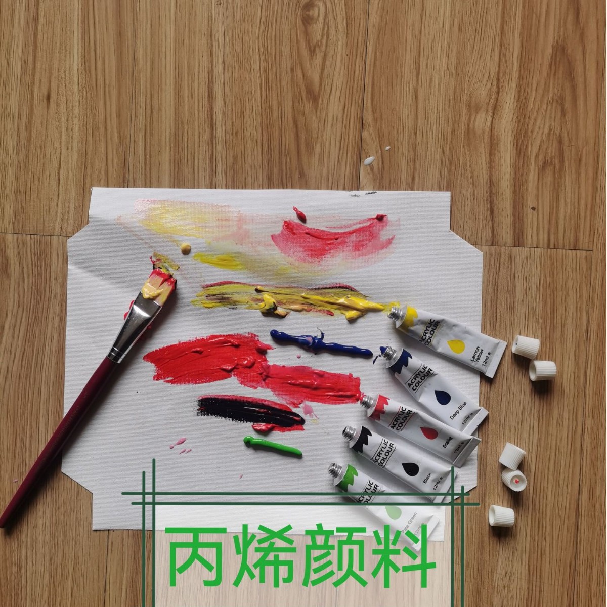 Pintura de pigmento acrílico 12 colores ml lavable especial pintado a mano para estudiantes arte traje principiante niños tubo pintura