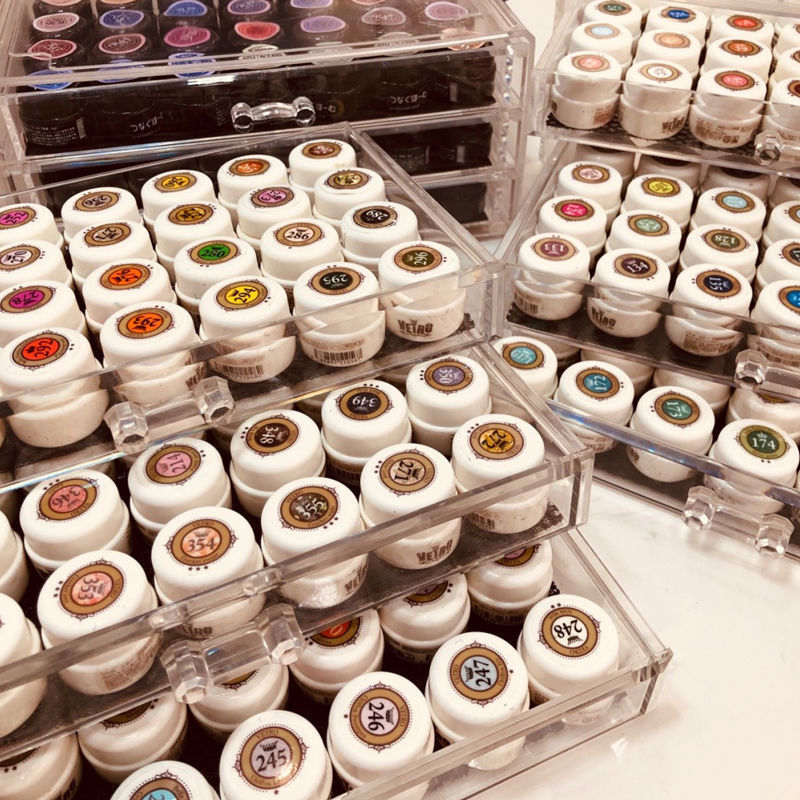 缶入りマニキュア接着剤収納ボックスマニキュアデスクトップマニキュア接着剤インターネット有名人アクリル透明多層芳香素|undefined